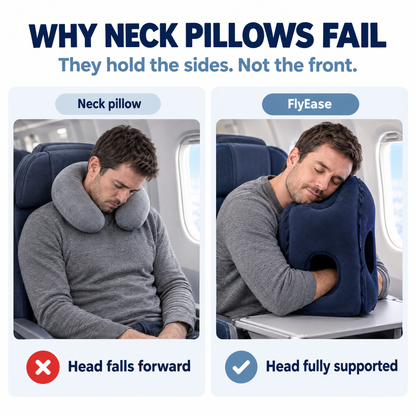 FlyEase Inflatable Airplane Sleep Pillow