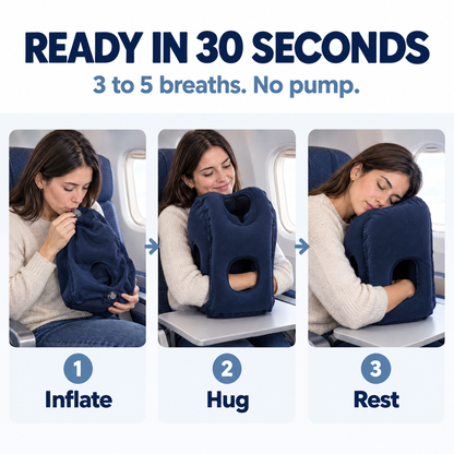 FlyEase Inflatable Airplane Sleep Pillow